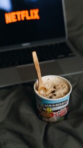 Netflix and Ice cream from my local Brisbane 7-11