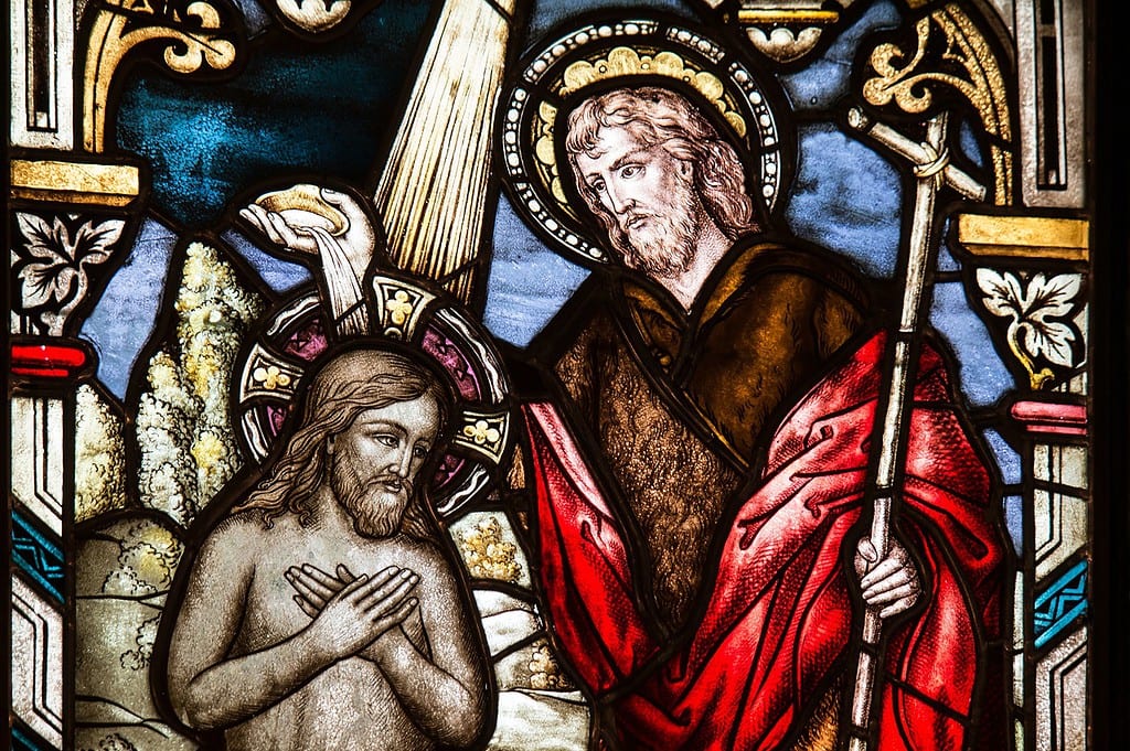 Stained glass window John the Baptist