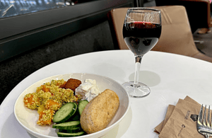 Natalie Moore - Dinner at the Melbourne Virgin Lounge 